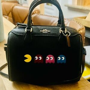 EUC Coach x PAC-man Limited edition micro bennett satchel